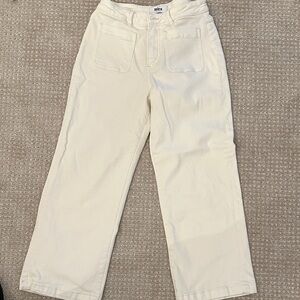 Mica White Wide-Leg Pants Size 29